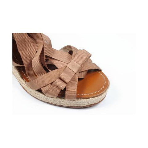 Beige 41 EUR - 11 US Sebastian Milano ladies sandal 4212 GROS G TABACCO