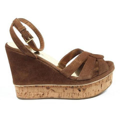 Brown 36.5 EUR - 6.5 US Sebastian Milano ladies espadrille wedge sandal S3178CRC CROSTA CUOIO
