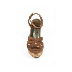 Brown 40 EUR - 10 US Sebastian Milano ladies espadrille wedge sandal S3178CRC CROSTA CUOIO