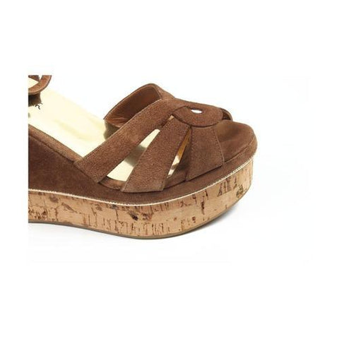 Brown 40 EUR - 10 US Sebastian Milano ladies espadrille wedge sandal S3178CRC CROSTA CUOIO