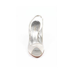 Silver 37.5 EUR - 7.5 US Sebastian Milano ladies espadrille wedge sandal S2561X VAR X RASO SETA ARGENTO