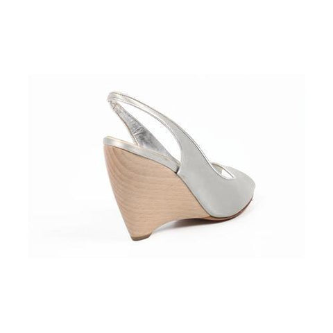 Silver 37.5 EUR - 7.5 US Sebastian Milano ladies espadrille wedge sandal S2561X VAR X RASO SETA ARGENTO