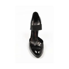 Black 41 EUR - 11 US Sebastian Milano ladies side cross strap pump 3215 BLACK SPAZZOLATO NERO