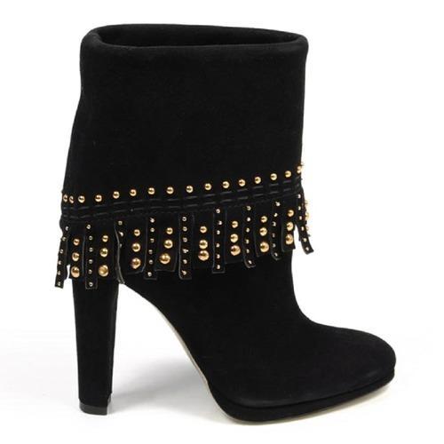 Black 36 EUR - 6 US Sebastian Milano ladies ankle boot S3982 CAMOSCIO ML NERO