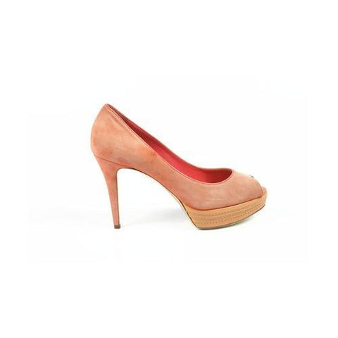 Coral 36 EUR - 6 US Sebastian Milano ladies pump open toe S4370 CAMOSCIO ML 249 CORALLO