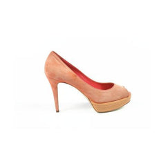 Coral 36 EUR - 6 US Sebastian Milano ladies pump open toe S4370 CAMOSCIO ML 249 CORALLO