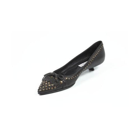 Black 36 EUR - 6 US Sebastian Milano ladies pump S1950 FUME NERO+OTTONE GAV