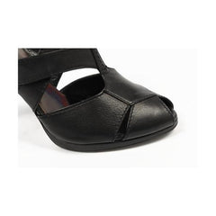 Black 40 EUR - 10 US Sebastian Milano ladies pump sandal S3810 VIT.NAPPATO BIB NERO