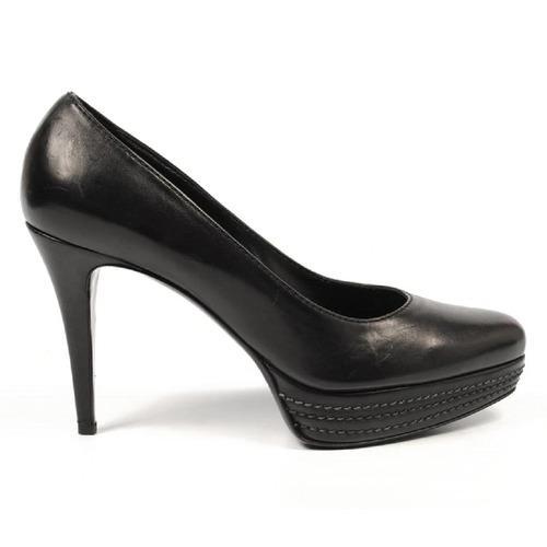 Black 40 EUR - 10 US Sebastian Milano ladies pump S4651 VIT NO GOLDEN NERO