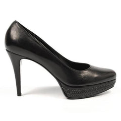 Black 40 EUR - 10 US Sebastian Milano ladies pump S4651 VIT NO GOLDEN NERO