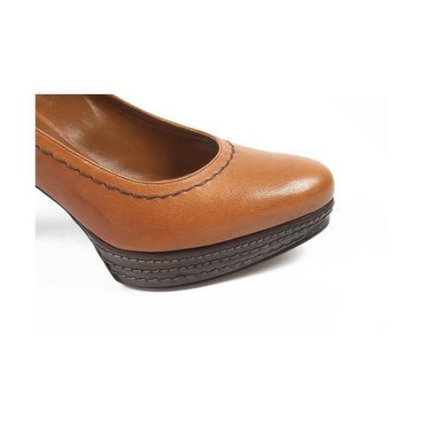 Camel 40 EUR - 10 US Sebastian Milano ladies pump S5182 CAPRA ASPEN CUOIO