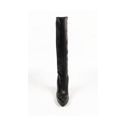 Black 41 EUR - 11 US Sebastian Milano ladies high boot S4659 VIT NO GOLDEN NERO
