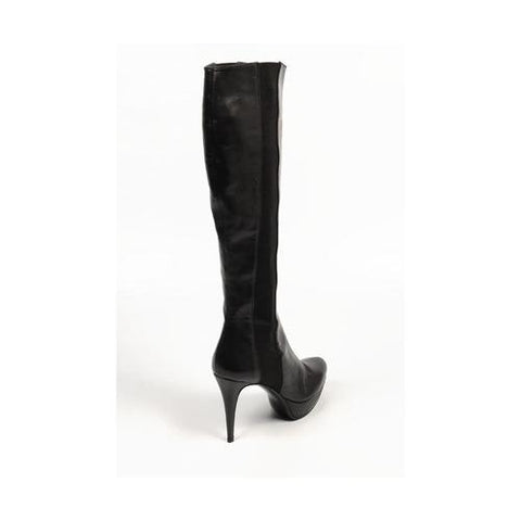 Black 41 EUR - 11 US Sebastian Milano ladies high boot S4659 VIT NO GOLDEN NERO