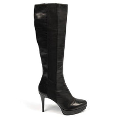 Black 41 EUR - 11 US Sebastian Milano ladies high boot S4659 VIT NO GOLDEN NERO