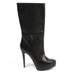 Black 38 EUR - 8 US Sebastian Milano ladies boot S4627 VACCHETTA NAPPA NERO