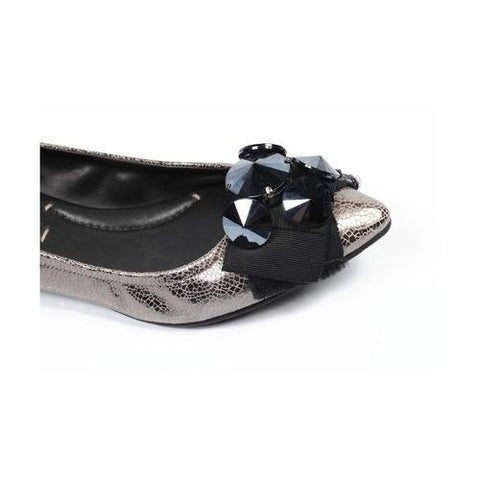 Silver 36.5 EUR - 6.5 US Max Azria ladies ballerina MA-EMERYTI COAL