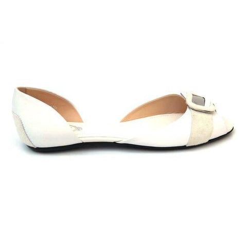 White 36 EUR - 6 US (241mm) Tods ladies flat sandal XXW0LW0B9002YCB001