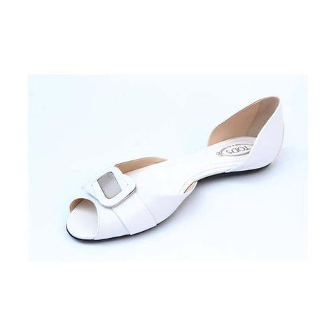 White 36.5 EUR - 6.5 US (244mm) Tods ladies flat sandal XXW0LW0B9002YCB001
