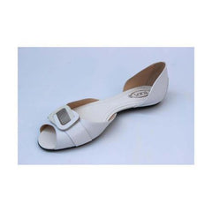 White 36.5 EUR - 6.5 US (244mm) Tods ladies flat sandal XXW0LW0B9002YCB001