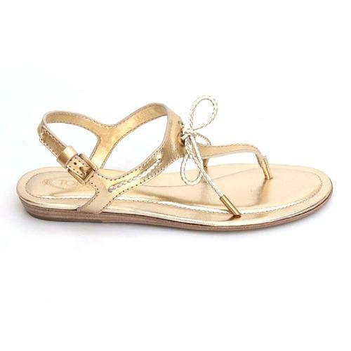 Gold 36 EUR - 6 US (241mm) Tods ladies flat sandal XXW0II0A250SV0G210