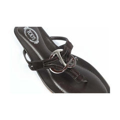 Dark Brown 36 EUR - 6 US (241mm) Tods ladies flat sandal XXW0II07811HR0S800