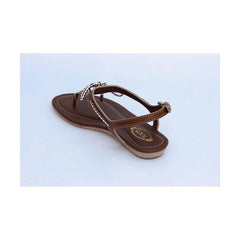 Brown 36.5 EUR - 6.5 US (244mm) Tods ladies flat sandal XXW0II0A250BR09971