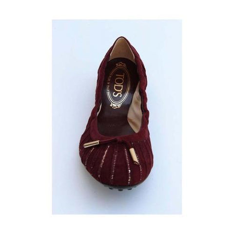 Dark Red 36.5 EUR - 6.5 US (244mm) Tods ladies ballerina XXW0HI06060HR0R802