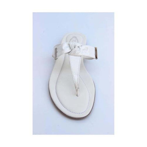 White 36 EUR - 6 US (241mm) Tods ladies flat sandal XXW0II0A120ATSB001