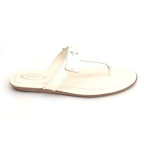 White 36 EUR - 6 US (241mm) Tods ladies flat sandal XXW0II0A120ATSB001