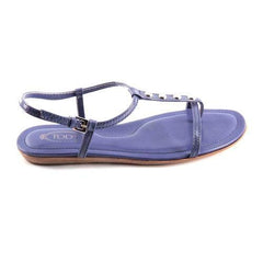 Blue 36 EUR - 6 US (241mm) Tods ladies flat sandal XXW0II05650ATSU817