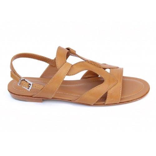 Camel 36.5 EUR - 6.5 US (244mm) Tods ladies flat sandal XXW0MD0C280D90S405