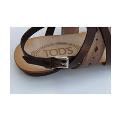 Brown 37.5 EUR - 7 US (250mm) Tods ladies flat sandal XXW0KU0C290VTF866B