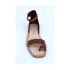 Brown 36.5 EUR - 6.5 US (244mm) Tods ladies flat sandal XXW0PK0E300D90S801