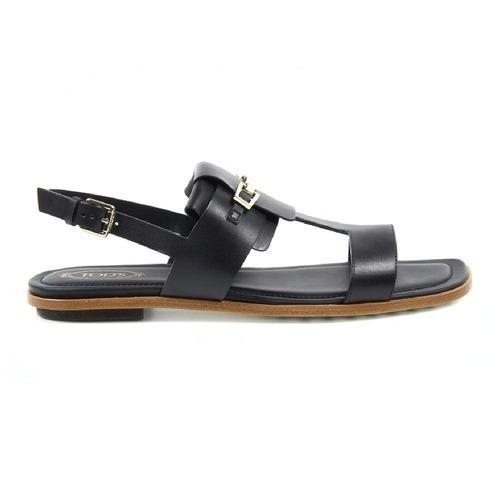 Black 38 EUR - 7.5 US (254mm) Tods ladies flat sandal XXW0TK0M270BR0B999