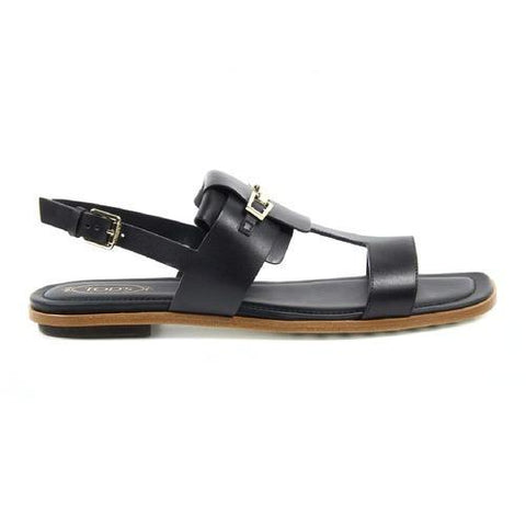 Black 38 EUR - 7.5 US (254mm) Tods ladies flat sandal XXW0TK0M270BR0B999