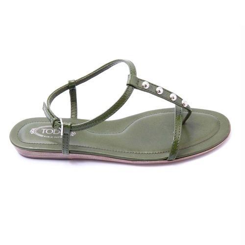 Green 36.5 EUR - 6.5 US (244mm) Tods ladies flat sandal XXW0II05650ATSV203