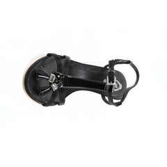 Black 37.5 EUR - 7 US (250mm) Tods ladies sandal XXW0KM078202U2B999