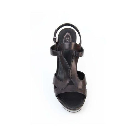 Black 36 EUR - 6 US (241mm) Tods ladies sandal XXW0NJ0C280D90B999