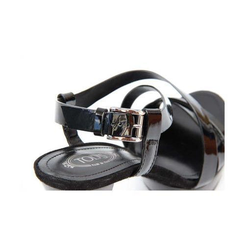 Black 36.5 EUR - 6.5 US (244mm) Tods ladies sandal XXW0NJ0E490MD2B999
