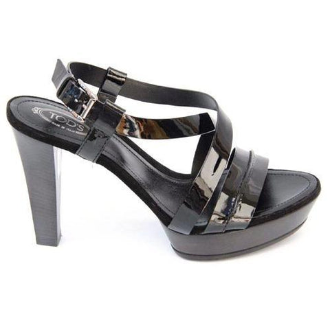 Black 36.5 EUR - 6.5 US (244mm) Tods ladies sandal XXW0NJ0E490MD2B999