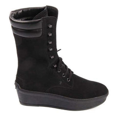 Black 37 EUR - 6.5 US (247mm) Tods ladies short boot XXW0QE0A710P2EB999