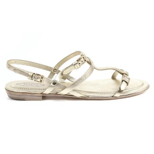 Gold 39 EUR - 8 US (260mm) Tods ladies flat sandal XXW0MD0A060SV0B554