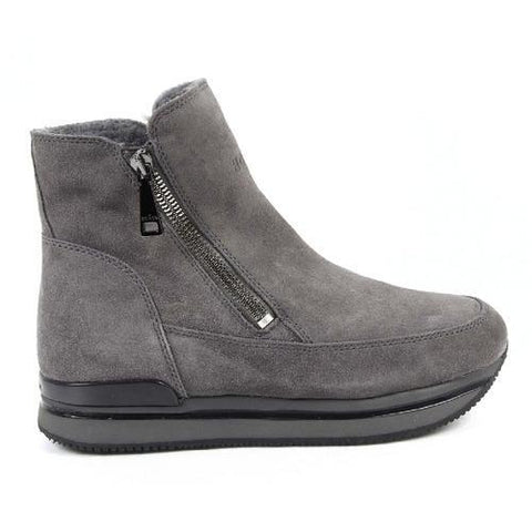 Grey 37.5 EUR - 7.5 US Hogan Womens Short Boot HXW2410S17098CB800