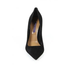 Black 38.5 EUR - 8.5 US Ralph Lauren Womens Pump CELIA KIDSUEDE BLAC?