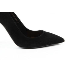 Black 38.5 EUR - 8.5 US Ralph Lauren Womens Pump CELIA KIDSUEDE BLAC?