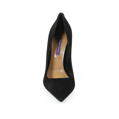 Black 41 EUR - 11 US Ralph Lauren Womens Pump CELIA KIDSUEDE BLAC?