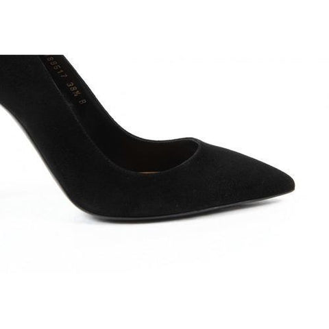 Black 41 EUR - 11 US Ralph Lauren Womens Pump CELIA KIDSUEDE BLAC?