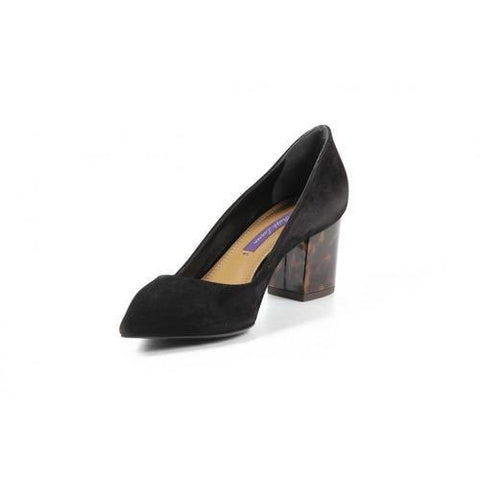 Black 36 EUR - 6 US Ralph Lauren Womens Pump INES CALFSUEDE BLACK
