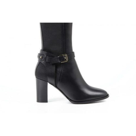 Black 36 EUR - 6 US Ralph Lauren Womens High Boot MELA SPORT CALF BLACK
