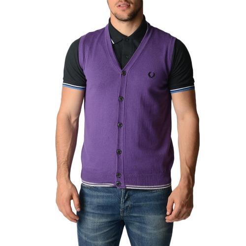 Purple XL Fred Perry Mens Waistcoat 30412165 0036